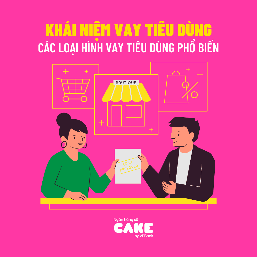 Khái niệm vay tiêu dùng? Các loại hình vay tiêu dùng phổ biến của ngân hàng - Cake.vn